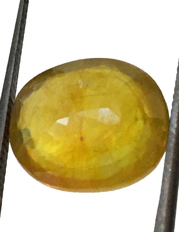 8.19 ct/9.25 ratti Natural Certified Bangkok Pukhraj/Yellow Sapphire